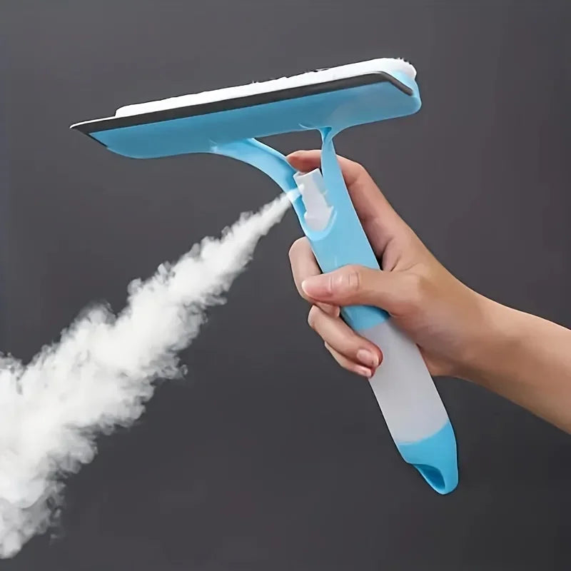 3-In-1 Shower Scraper Cleaner Car Glass Cleaning Mirror with Watering Can Squeegee Cleaning Brush Automotive Rubber Brush