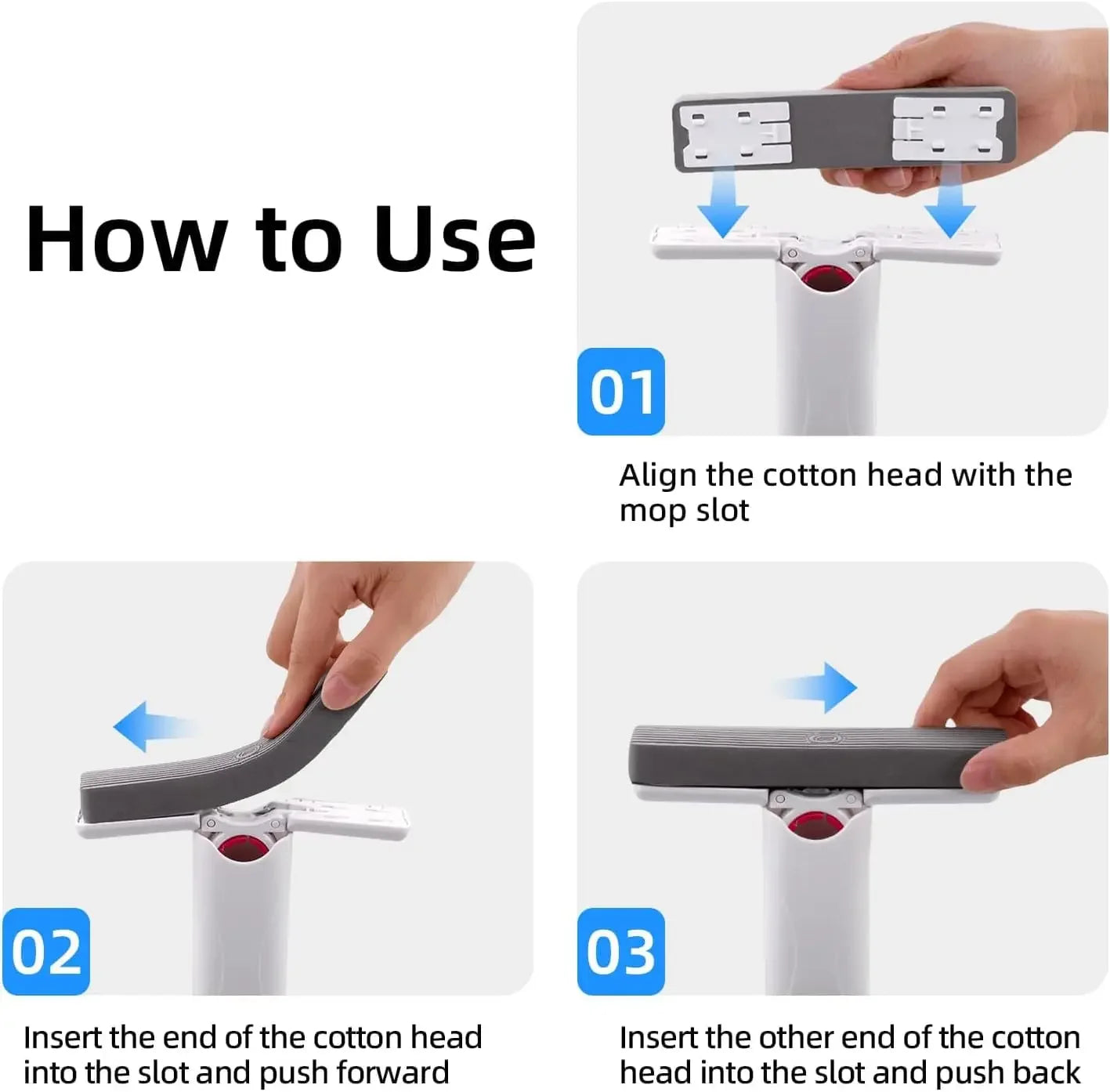 Compact Handheld Mop with Self-Squeezing Sponge for Efficient Home Cleaning of Floors, Desks, Windows, and Cars