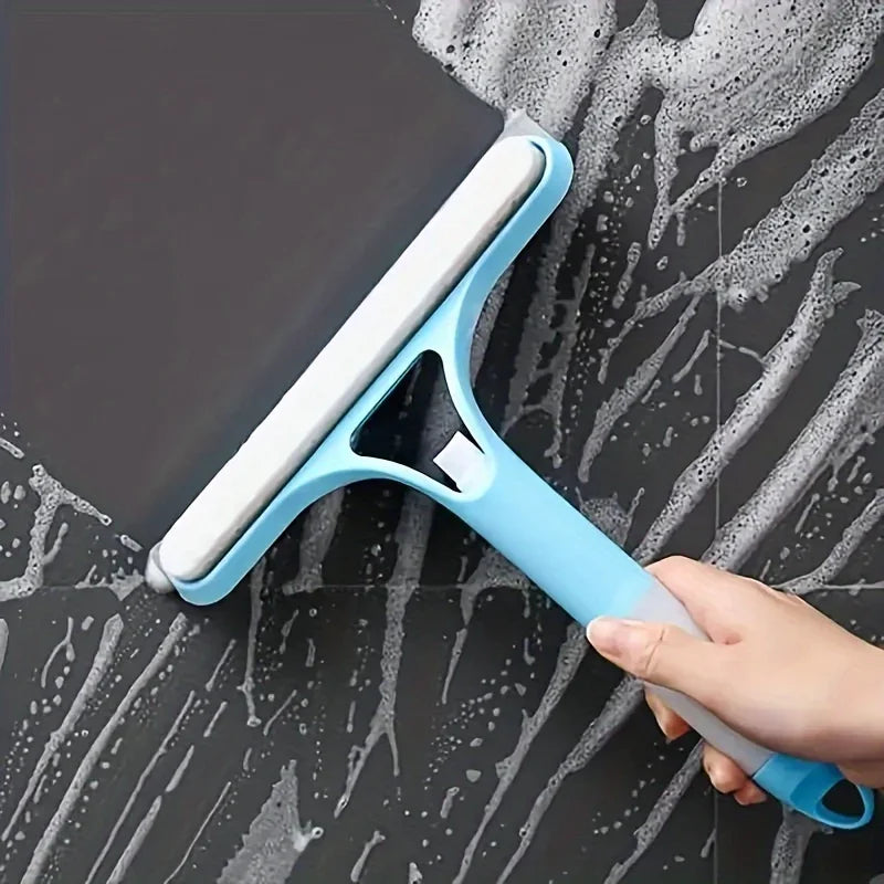 3-In-1 Shower Scraper Cleaner Car Glass Cleaning Mirror with Watering Can Squeegee Cleaning Brush Automotive Rubber Brush